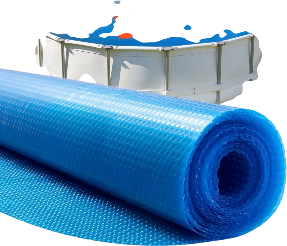 VEVOR Solar Pool Cover, 18 ft Round Pool Bubble Cover, 16 Mil Pools Solar Blanket with Bubble & PE Material, Daytime Heat Absorption, Nighttime Heat Retention, Heat Retaining Solars Covers, Blue