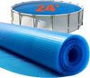 VEVOR Solar Pool Cover, 24 ft Round Pool Bubble Cover, 12 Mil Pools Solar Blanket with Bubble & PE Material, Daytime Heat Absorption, Nighttime Heat Retention, Heat Retaining Solars Covers, Blue