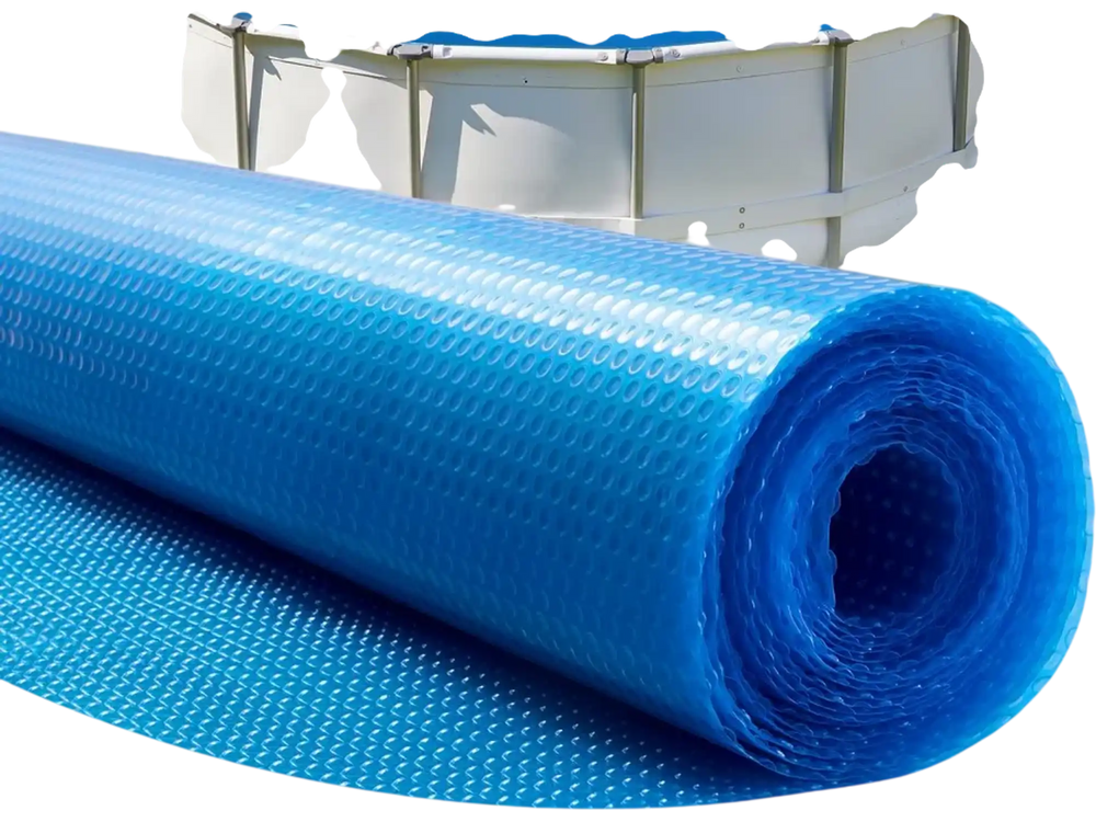 VEVOR Solar Pool Cover, 24 ft Round Pool Bubble Cover, 16 Mil Pools Solar Blanket with Bubble & PE Material, Daytime Heat Absorption, Nighttime Heat Retention, Heat Retaining Solars Covers, Blue