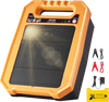 VEVOR Solar Fence Charger,  0.3J 8 kV Solar Powered Fence Charger, 1.86 Miles Range, Weather-Resistant Electric Fence Energizer Kit, 7 Days Runtime, for Livestock, Poultry, Garden Protection