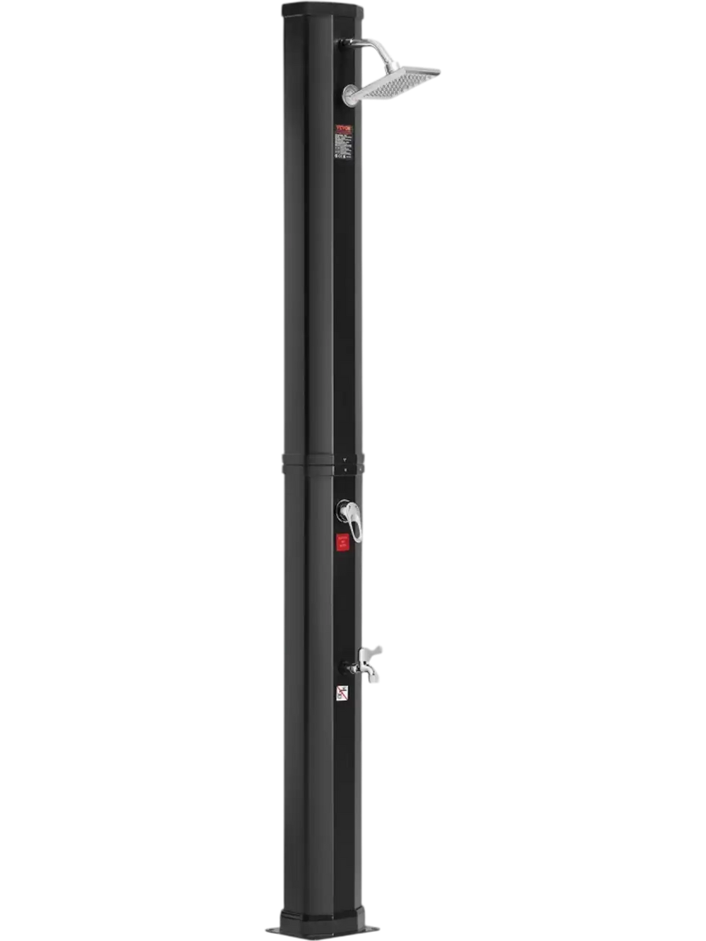 VEVOR Outdoor Solar Heated Shower, 9.25 Gallon Poolside Shower Kit with Shower Head and Foot Shower Tap, Double Buckle Fast Assembly W/ Pre-Drilled Holes for Outdoor Backyard Poolside Beach Spa