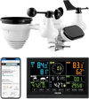 VEVOR 7-in-1 Wi-Fi Weather Station, 7.5-Inch VA Display, Solar Powered Wireless Outdoor Sensor, Home Weather Station Indoor Outdoor, for Temperature, Humidity, Wind Speed/Direction, Rainfall, No APP