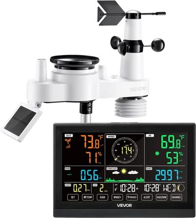 Vevor Weather Station 7-in-1 Wireless Indoor Outdoor with 7.5