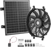 VEVOR Gable Mount Fan, 12 inch Solar-Powered Attic Vent Exhaust Fan Black, 1300 CFM Cooling & Ventilation for Roof, Greenhouse, Garage, Shop, with Thermostat & Mounting Brackets, Lightweight PP