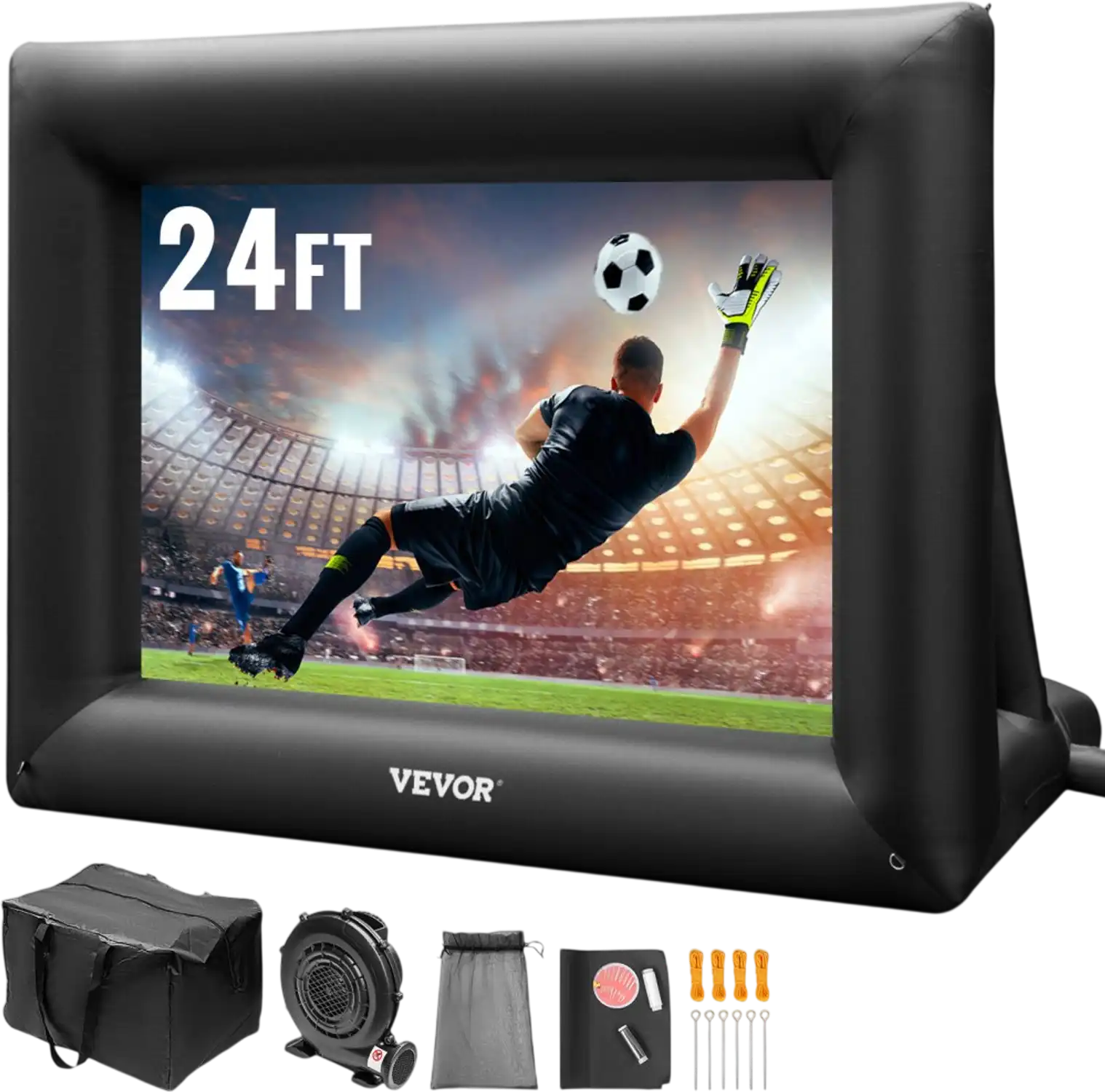 Vevor Inflatable Projector Screen 24' Outdoor Theater Screen New