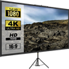 VEVOR Tripod Projector Screen with Stand 70 inch 16:9 4K HD Projection Screen Stand Wrinkle-Free Height Adjustable Portable Screen for Projector Indoor & Outdoor for Movie, Home Cinema, Gaming, Office