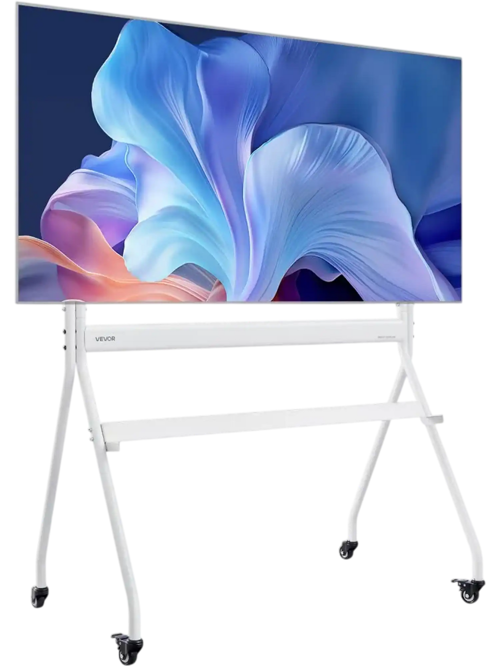 VEVOR Rolling TV Stand, Mobile TV Cart for 35-100 Inch LED/LCD/OLED Flat/Curved TVs, Portable Monitor Stand with Wheels Hold up to 198 lbs for Living Room, Bedroom, Office, Outdoor, Max VESA 800x600mm