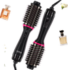 VEVOR Hair Blow Dryer Brush, 4 in 1 Ionic Hair Dryer Styler and Volumizer with Electroplated Titanium & 2.56" Ceramic Coating Oval Barrel, 3-Temp Hot Air Styling Brush for Drying Straightening Curling