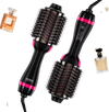 VEVOR Hair Blow Dryer Brush, 4 in 1 Ionic Hair Dryer Styler and Volumizer with Electroplated Titanium & 2.95" Ceramic Coating Oval Barrel, 3-Temp Hot Air Styling Brush for Drying Straightening Curling