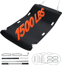 VEVOR Yard Drag Sled, 90 x 46 in, 1500lbs Heavy Duty Utility Sled, HDPE Drag Glider with Ropes & Pull Cables, Hand & Vehicle Use Game Hauler for Firewood Ice Fishing, Compatible with ATVs UTVs Tractors