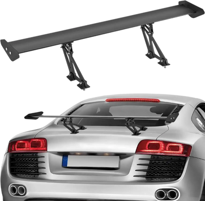 VEVOR GT Wing Car Spoiler, 43.3 inch Universal Spoiler with Single Deck, Adjustable Lightweight Aluminum, Car Rear Spoiler Wing, Racing Spoiler BGW/JDM Drift Black
