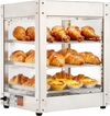 VEVOR 3-Tier Commercial Food Warmer Display, 800W Food Display Warmer with LED Light, Adjustable Shelf and Stainless Steel Frame, 86℉~185℉ Air Heating, 34L for Hamburger, Pizza, Bread, Fried Chicken