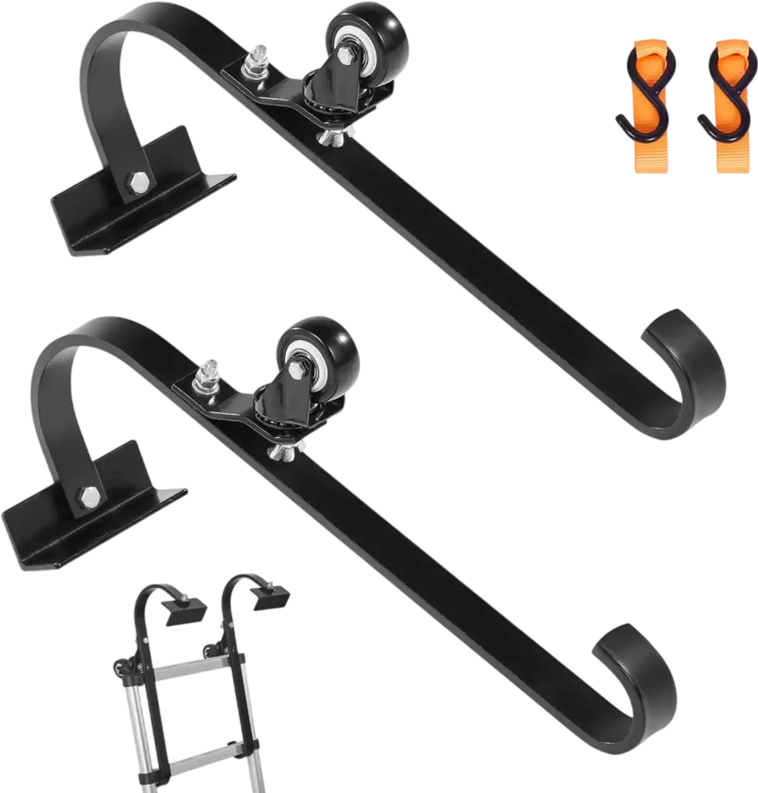 Vevor Ladder Hook Roof Stabilizer with Fixed Wheel & Swivel Bar 2 Pack New