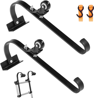 Vevor Ladder Hook Roof Stabilizer with Fixed Wheel & Swivel Bar 2 Pack New
