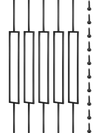 VEVOR Deck Balusters, 10 Pack Metal Deck Spindles, 44\"x0.5\" Staircase Baluster with Screws, Iron Deck Railing for Wood and Composite Deck, Stylish Black Baluster for Outdoor Stair Deck Porch