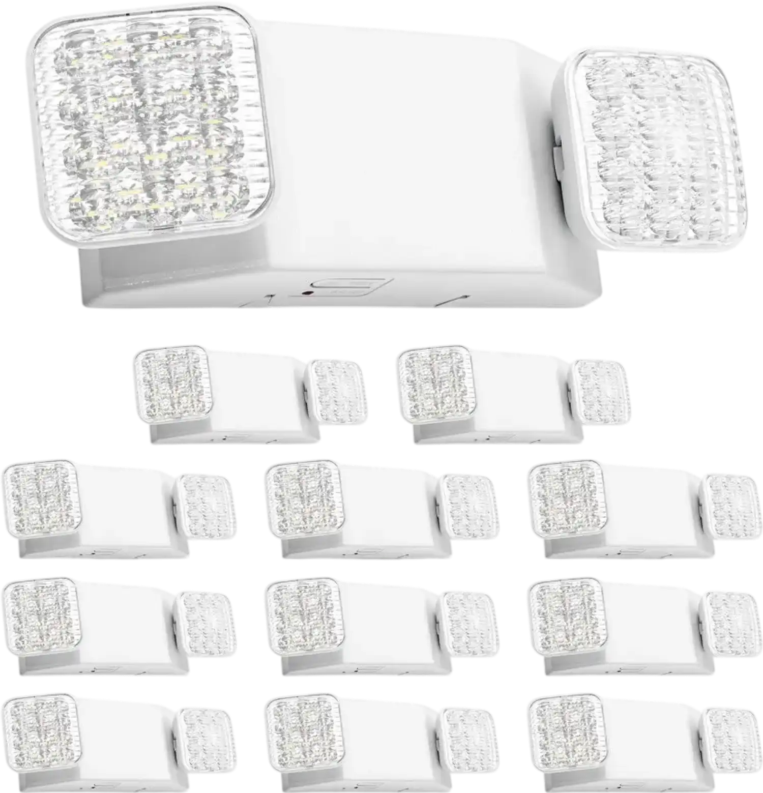 Vevor Emergency Lights 12-Pack Battery Backup Commercial LED Fixtures White New