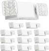 VEVOR 12 Pack Emergency Lights for Business, with Battery Backup, Commercial LED Emergency Exit Lighting Fixtures, AC 120/277V, with Two Square Head Adjustable, 90-Minute Backup, for Business, White