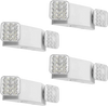 VEVOR 4 Pack Emergency Lights for Business, with Battery Backup, Commercial LED Emergency Exit Lighting Fixtures, AC 120/277V, with Two Square Head Adjustable, 90-Minute Backup, for Business, White