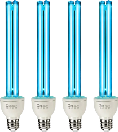 Vevor UV Light Bulb 4-Pack 25W Replacement UVC Lamp with Ozone New