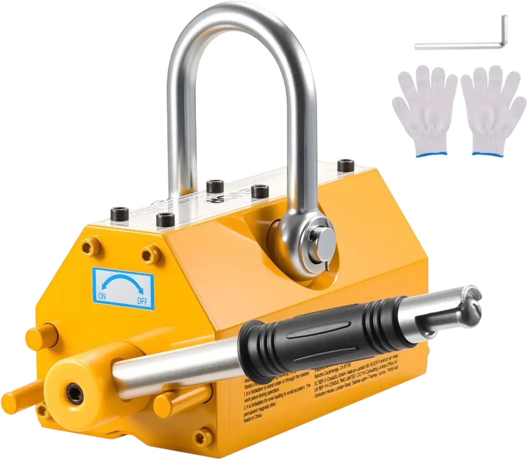 Vevor Magnetic Lifter 1320 lbs N42 Neodymium with Release Handle New