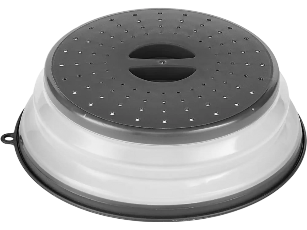 VEVOR 2PCS Microwave Splatter Covers, 10.4" Collapsible Microwave Lid for Food, 300°F Heat-Resistant PP Splatter Guard for Plate Dish, Multi-Use Kitchen Colander Gadget for Washing Fruits Vegetables