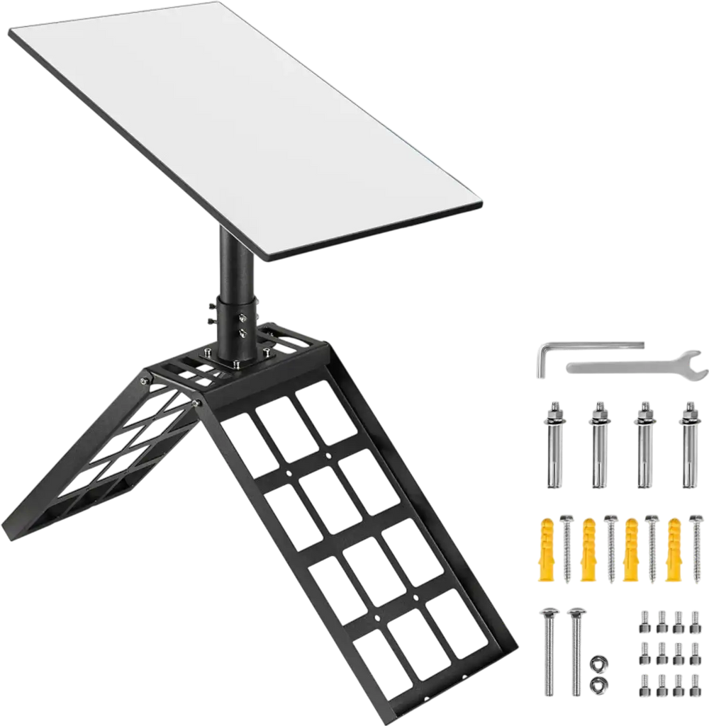 VEVOR Starlink Gen 3 Roof Mount, 45-135° Adjustable Angle Mounting Roof Ridge Pole Adapter, Heavy-Duty Steel Starlink Standard Gen 3 Pipe Kit, Compatible with Gen3 and V3, Easy to Assembly, Black