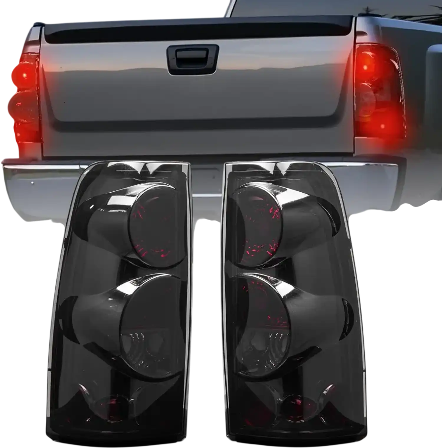 Vevor Tail Light Assembly Chevy Silverado 1500 2500 3500 GMC Sierra 1500 2500 HD 2-Piece Black New