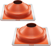 VEVOR 2 PCs Roof Pipe Flashing Boots, Fit Pipe OD 6-1/4" - 11-3/4", Flexible Silicone Roofing Jack Pipe Flashing, High Temp -101℉ - 437℉, Square Metal Base, for Chimney, Wood Stove & Outdoor Vent Pipe
