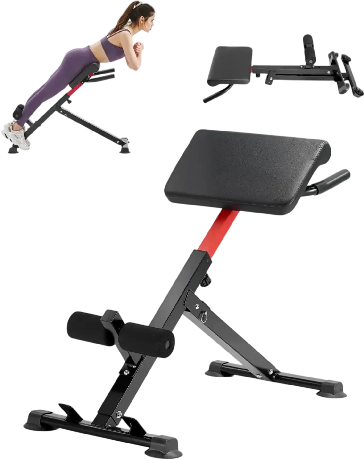 Vevor Roman Chair Adjustable Foldable Hyperextension Bench New