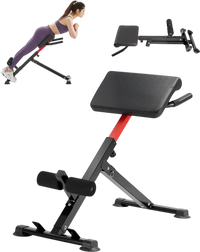 VEVOR Roman Chair Hyperextension Bench, 250 lbs Adjustable & Foldable Extension Machine, Multi-Function Exercise Equipment for Glute, Hamstring, Back, and Ab Workout, Fitness Weight Bench for Home Gym