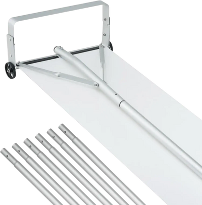 VEVOR Snow Roof Rake, 30ft Reach Aluminium Roof Shovel with Slide Cloth, Premium 19