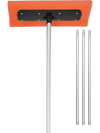 VEVOR Snow Roof Rake, 17.7 in Foam Blade, 7.3-18.4 ft Adjustable Roof Snow Scraper, Extension Tubes & Non-Slip Handle, Lightweight Snows Removal Tool for House Leaves Debris Clearing