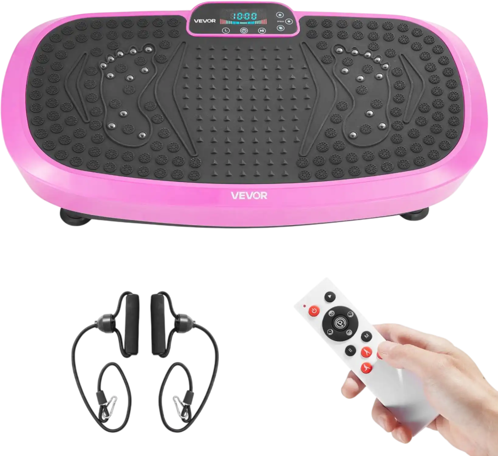 Vevor Vibration Plate Full-Body Exercise Machine with Magnetic Acupoints Pink New
