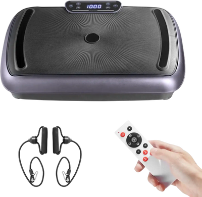 Vevor Vibration Plate Full Body Exercise Machine with 99 Modes and Resistance Bands Black New
