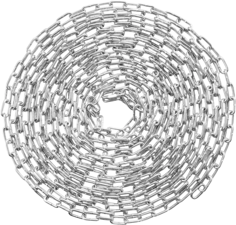 VEVOR Proof Coil Chain, 1/8" x 33', 350 lbs Safe Working Load, Zinc Plated Proof Tested Coil Chain with Two Quick Links, Galvanized Carbon Steel Link Chain for Towing, Hanging, Camping, Pet Towing
