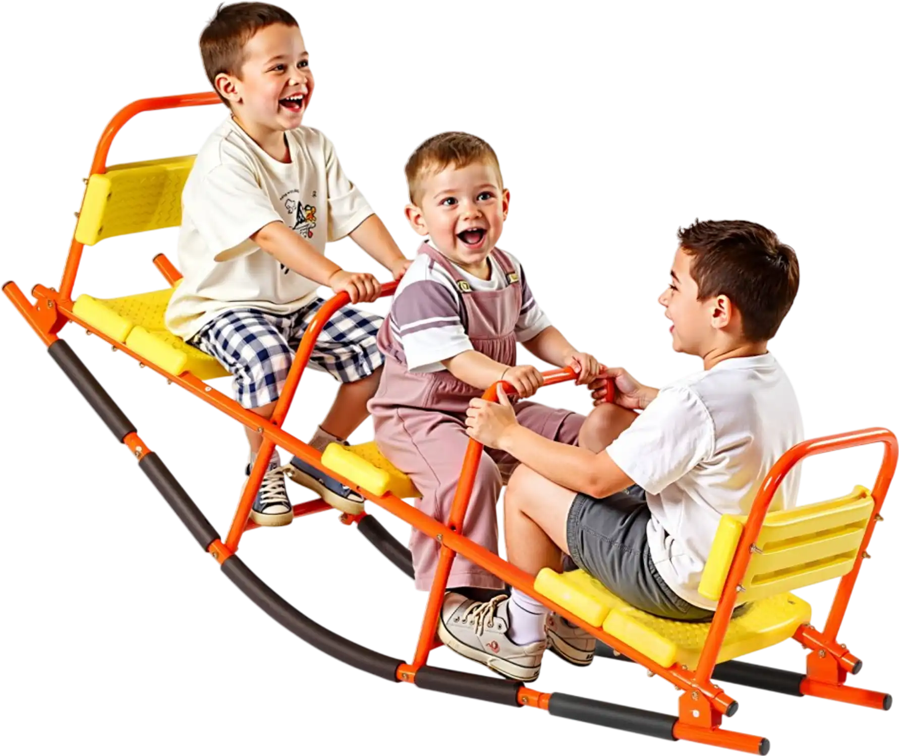 Vevor Teeter Totter Kids Outdoor Seesaw 3-Seat 200 lbs New