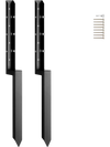 VEVOR Fence Post Anchor Repair Kit, 2 Pack Inner Diameter 2 x2 Inches Heavy Duty Steel Fence Post Support Stakes, Anchor Ground Spike for Repair Tilted, Broken Wood Fence Post