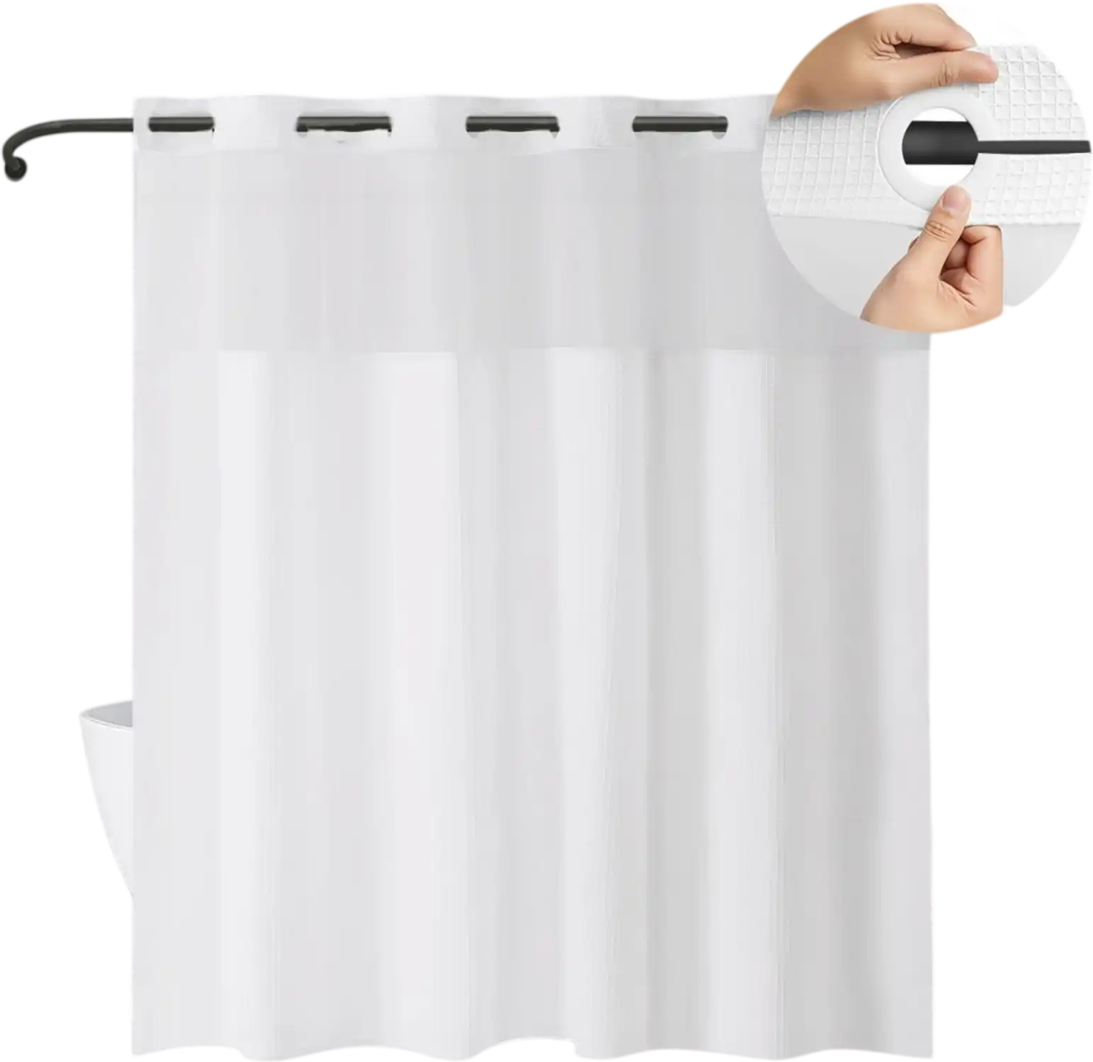 Vevor Shower Curtain No-Hook 74