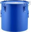 VEVOR Fryer Grease Bucket, 8 Gal Oil Disposal Caddy Carbon Steel Fryer Oil Bucket with Rust-Proof Coating, Oil Transport Container with Lid, Lock Clips, Filter Bag for Hot Cooking Oil Filtering, Blue