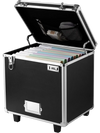 VEVOR Portable File Storage Box, 15.6 x 12.6 x 15 inch Internal Chest Size, Locking Mobile Business Case with Telescopic Handle, Hand pull File Case for Office Home, Offices, Hospitals, Banks