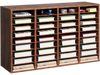 VEVOR Literature Organizer, 36 Compartments Office Mailbox with Removable Shelves, Wood Mailbox Sorter Particle Board Office Home Classroom Storage, File Sorter for File, Document, Paper, Dark Brown