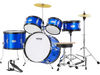 VEVOR Kids Drum Set, 5-Piece, 16 in Beginner Full Drum Set with Bass Toms Snare Floor Drum Adjustable Throne Cymbal Hi-Hat Pedal and Two Pairs of Drumsticks, Starter Drum Kit for Child Kids, Blue