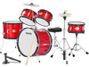 VEVOR Kids Drum Set, 5-Piece 16 in Junior Drum Sets, Beginner Drums Set with Adjustable Throne, Cymbal & Two Pairs of Drumsticks, Musical Learning Drums Instruments Kit, for Children Ages 6-13 (Red)