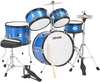 VEVOR Kids Drum Set, 5-Piece 16 in Junior Drum Sets, Beginner Drums Set with Adjustable Throne, Cymbal & Two Pairs of Drumsticks, Musical Learning Drums Instruments Kit, for Children Ages 6-13 (Blue)