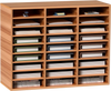 VEVOR 27 Compartments Wood Literature Organizer, Adjustable Shelves, Medium Density Fiberboard Mail Center, Office Home School Storage for Files, Documents, Papers, Magazines, White