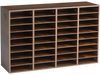 VEVOR Wood Literature Organizer 36 Compartments Office Mailboxes Brown, Countertop Literature Sorter for Files Documents Papers, with Adjustable Shelves, for Office, Home, Classroom Organization
