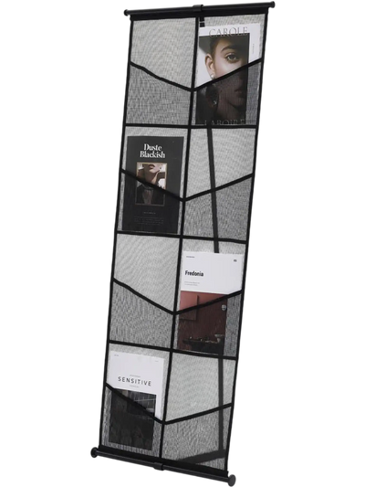 Vevor Brochure Display Stand 4-Tier 8-Pocket Mesh Literature Holder New