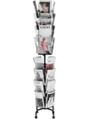 VEVOR Greeting Cards Display Rack, 32 Pockets Rotating Postcard Brochure Display Stand, 360° Spinning Card Display Rack with Sign Holder & 4 Wheels (2 Lockable) for Exhibitions Office Trade Show