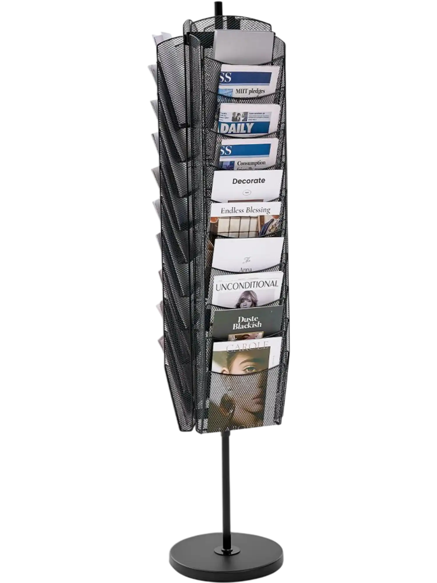 Vevor Brochure Display Rack Rotating 30-Pocket Floor Stand New