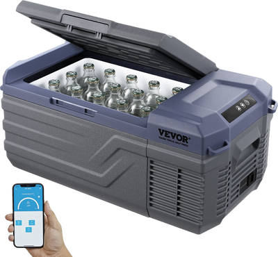 Vevor Car Refrigerator 16 QT with Adjustable Temperature DC 12/24V AC 100-240V New